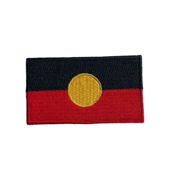 Australia Aboriginal Flag Embroidered Patch - Picture 1 of 4